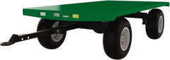 Valley Craft - 6,000 Lb Capacity Steel Quad Steer Trailer System - Steel Deck, 48" OAW, 96" Platform Length x 23-1/2" Platform Height, Pneumatic Casters - USA Tool & Supply