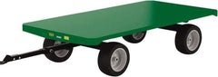 Valley Craft - 4,000 Lb Capacity Steel Quad Steer Trailer System - Steel Deck, 48" OAW, 96" Platform Length x 21-1/2" Platform Height, Pneumatic Casters - USA Tool & Supply