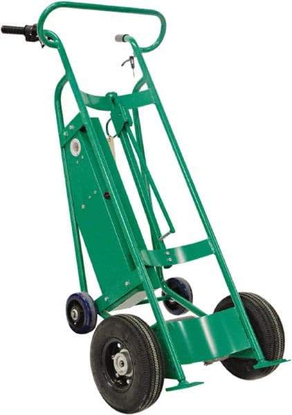 Valley Craft - 800 Lb Capacity 60" OAH Hand Truck - Dual Loop Handle, Steel, Pneumatic Wheels - USA Tool & Supply