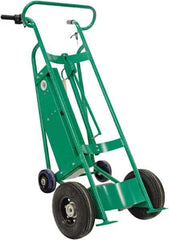Valley Craft - 800 Lb Capacity 60" OAH Hand Truck - Dual Loop Handle, Steel, Pneumatic Wheels - USA Tool & Supply