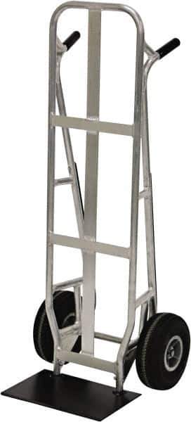 Valley Craft - 600 Lb Capacity 51" OAH Hand Truck - Dual Loop Handle, Aluminum, Pneumatic Wheels - USA Tool & Supply