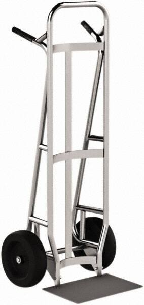 Valley Craft - 600 Lb Capacity 51" OAH Hand Truck - Dual Loop Handle, Aluminum, Pneumatic Wheels - USA Tool & Supply