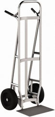 Valley Craft - 600 Lb Capacity 51" OAH Hand Truck - Dual Loop Handle, Aluminum, Pneumatic Wheels - USA Tool & Supply