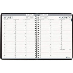 House of Doolittle - 112 Sheet, 8-1/2 x 11", Weekly Planner - Black - USA Tool & Supply