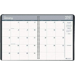 House of Doolittle - 32 Sheet, 6-7/8 x 8-3/4", Monthly Planner - Black - USA Tool & Supply