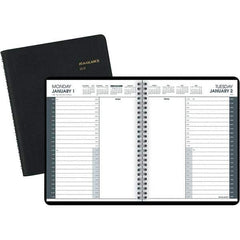 AT-A-GLANCE - 365 Sheet, 6-7/8 x 8-3/4", Appointment Book - Black - USA Tool & Supply