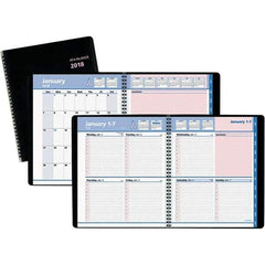 AT-A-GLANCE - 128 Sheet, 8 x 9-7/8", Weekly/Monthly Appointment Book - Black & Pink - USA Tool & Supply