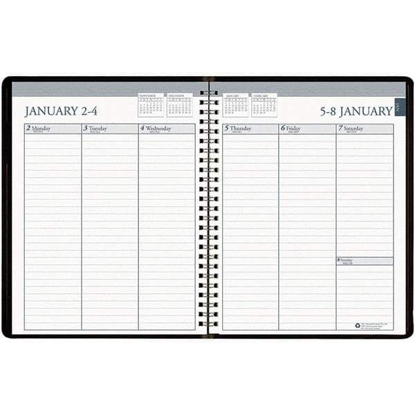 House of Doolittle - 104 Sheet, 6-7/8 x 8-3/4", Weekly Appointment Book - Black - USA Tool & Supply