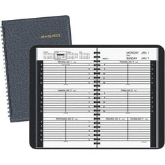 AT-A-GLANCE - 104 Sheet, 4-7/8 x 8", Weekly Appointment Book - Black - USA Tool & Supply