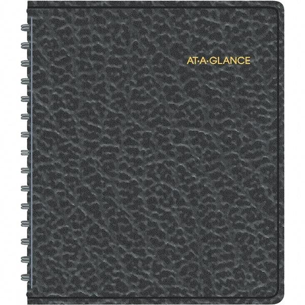 AT-A-GLANCE - 104 Sheet, 6-7/8 x 8-3/4", Weekly Appointment Book - Black - USA Tool & Supply