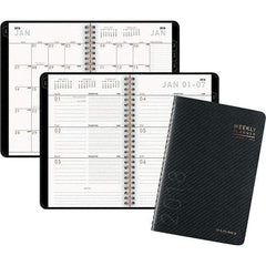 AT-A-GLANCE - 128 Sheet, 4-7/8 x 8", Weekly/Monthly Planner - Graphite - USA Tool & Supply