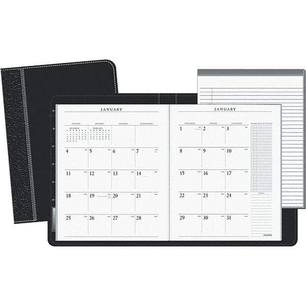 AT-A-GLANCE - 24 Sheet, 9 x 11", Monthly Padfolio - Black & White - USA Tool & Supply