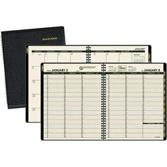 AT-A-GLANCE - 128 Sheet, 6-7/8 x 8", Weekly/Monthly Appointment Book - Black - USA Tool & Supply