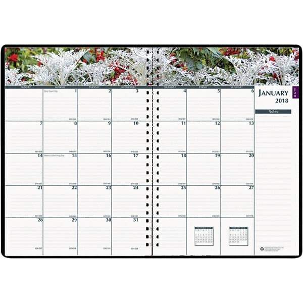 House of Doolittle - 128 Sheet, 7 x 10", Weekly/Monthly Planner - Black - USA Tool & Supply