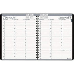 House of Doolittle - 224 Sheet, 8-1/2 x 11", Weekly Planner - Black - USA Tool & Supply