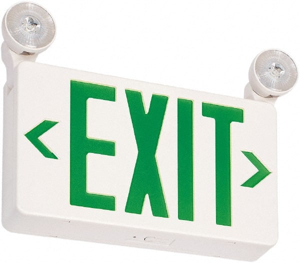 Philips - Combination Exit Signs Mounting Type: Ceiling Mount; Wall Mount Number of Faces: 1 - USA Tool & Supply