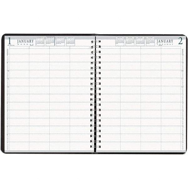 House of Doolittle - 365 Sheet, 8 x 11", Group Daily Appointment Book - Black - USA Tool & Supply