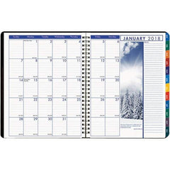 House of Doolittle - 128 Sheet, 8-1/2 x 11", Weekly/Monthly Planner - Black - USA Tool & Supply