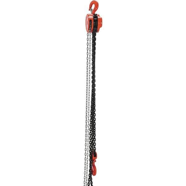 Vestil - 6,000 Lb Lifting Capacity, 20' Lift Height, Hand Hoist - Made from Chain - USA Tool & Supply