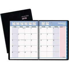 AT-A-GLANCE - 80 Sheet, 8-1/4 x 10-7/8", Monthly Planner - Black & Pink - USA Tool & Supply