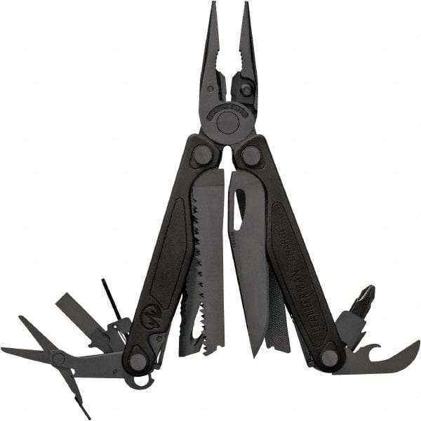 Leatherman - 1 Piece, Multi-Tool Set with 19 Functions - Black, 4" Closed Length - USA Tool & Supply