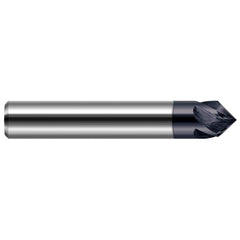 Harvey Tool - 1/4" Diam 90°/90° 2-Flute Single End Solid Carbide Chamfer Mill