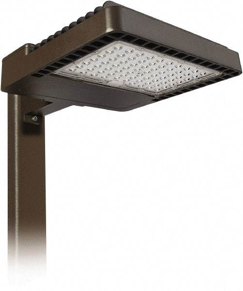 Philips - 150 Watt LED Area Light - Clear Glass Lens, Mogul Base, Pole Mount, 120 to 277 Volts, IP66 Ingress Protection, 19.4" Long x 4.3" High x 13.6" Wide - USA Tool & Supply