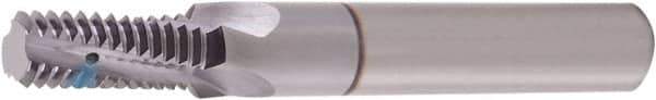 Vargus - 1/16-27 NPT, 0.232" Cutting Diam, 3 Flute, Solid Carbide Helical Flute Thread Mill - Internal/External Thread, 0.389" LOC, 2.244" OAL, 1/4" Shank Diam - USA Tool & Supply