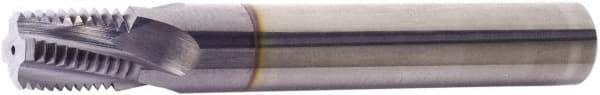 Vargus - 1/16-27 NPTF, 0.232" Cutting Diam, 3 Flute, Solid Carbide Helical Flute Thread Mill - Internal/External Thread, 0.389" LOC, 2.244" OAL, 1/4" Shank Diam - USA Tool & Supply