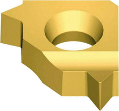 Vargus - 5LKIL Internal Left Hand 48-16 Partial Profile 60° Laydown Threading Insert - Grade VKX, TiN Coated Carbide, 5mm Inscribed Circle - USA Tool & Supply