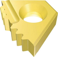 Vargus - 14DIR Internal Right Hand 8 API Round Laydown Threading Insert - Grade VKX, TiN Coated Carbide - USA Tool & Supply