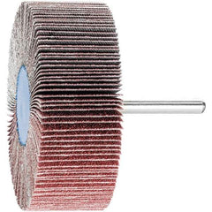 PFERD - 3" Diam x 1" Face Width, Aluminum Oxide Coated Mounted Flap Wheel - 1/4" Shank Mount, 80 Grit, 20,000 Max RPM - USA Tool & Supply