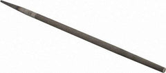 PFERD - 10" Long, Smooth Cut, Round American-Pattern File - Single Cut, 0.38" Overall Thickness, Tang - USA Tool & Supply