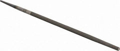 PFERD - 8" Long, Smooth Cut, Round American-Pattern File - Single Cut, 0.31" Overall Thickness, Tang - USA Tool & Supply