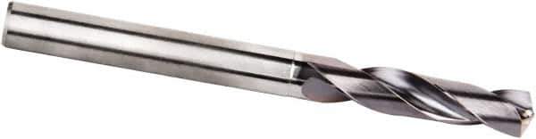 Kennametal - 15/32" 135° Spiral Flute Solid Carbide Screw Machine Drill Bit - Multilayer TiAlN Finish, Right Hand Cut, 55mm Flute Length, 102mm OAL, Standard Point, Straight Shank - USA Tool & Supply