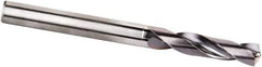 Kennametal - 10.3mm 135° Spiral Flute Solid Carbide Screw Machine Drill Bit - Multilayer TiAlN Finish, Right Hand Cut, 55mm Flute Length, 102mm OAL, Standard Point, Straight Shank - USA Tool & Supply