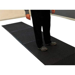 Barefoot - 2' Long x 3' Wide, Dry Environment, Anti-Fatigue Matting - Black, EPDM Rubber with EPDM Rubber Base - USA Tool & Supply