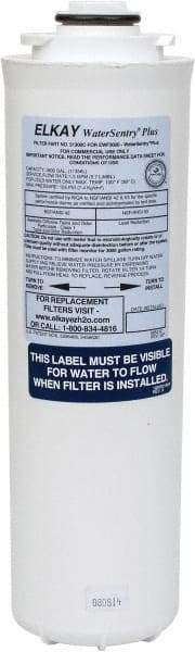 ELKAY - 3-1/4" OD, 0.5µ, Polypropylene Carbon Cartridge Filter - 12-1/2" Long, Reduces Lead, Chlorine, Tastes, Odors & Class I Particulates - USA Tool & Supply