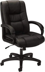 Basyx - 45-1/2" High Executive Chair - 28" Wide x 40" Deep, Vinyl Seat, Black - USA Tool & Supply