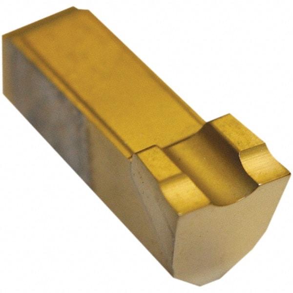 Tool-Flo - FC125 AC26 Grade, 0.125" Cutting Width, Carbide Cutoff Insert - Right Hand Lead Angle, AlTiN Coated, Single End - USA Tool & Supply