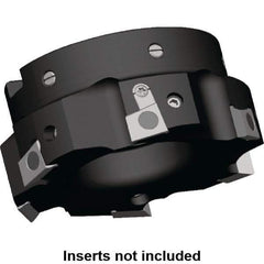 Kennametal - 6 Inserts, 80mm Cut Diam, 27mm Arbor Diam, 9.5mm Max Depth of Cut, Indexable Square-Shoulder Face Mill - 0/90° Lead Angle, 50mm High, BGHX 15L5... Insert Compatibility, Series Fix-Perfect - USA Tool & Supply