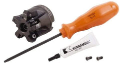 Kennametal - 1" Cut Diam, 1/2" Arbor Hole, 4.42mm Max Depth of Cut, 30° Indexable Chamfer & Angle Face Mill - 5 Inserts, HNGJ 0604... Insert, Right Hand Cut, 5 Flutes, Through Coolant, Series Dodeka Mini HD - USA Tool & Supply