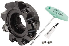 Kennametal - 6" Cut Diam, 2" Arbor Hole, 8mm Max Depth of Cut, 45° Indexable Chamfer & Angle Face Mill - 9 Inserts, HNPJ 1307... Insert, Right Hand Cut, 9 Flutes, Through Coolant, Series Dodeka Max - USA Tool & Supply