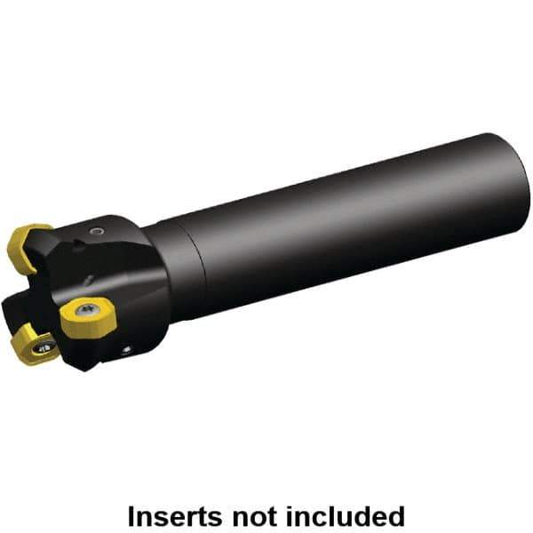 Kennametal - 45° Lead Angle, 40.17mm Max Cut Diam, 32mm Min Cut Diam, 3.2mm Max Depth of Cut, Indexable Chamfer and Angle End Mill - 3 Inserts, HNGJ 0604ANENLD Insert Style, 130mm Overall Length, Through Coolant, Straight Shank - USA Tool & Supply
