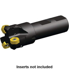 Kennametal - 45° Lead Angle, 33.18mm Max Cut Diam, 25mm Min Cut Diam, 3.2mm Max Depth of Cut, Indexable Chamfer and Angle End Mill - 3 Inserts, HNGJ 0604ANENLD Insert Style, 82mm Overall Length, Through Coolant, Straight Shank - USA Tool & Supply