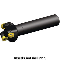 Kennametal - 38.2mm Cut Diam, 0.064" Max Depth, 20mm Shank Diam, Cylindrical Shank Indexable High-Feed End Mill - Screw Holding Method, HNGJ0604ANENLD Insert, KSHR Toolholder, Through Coolant - USA Tool & Supply