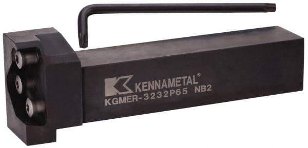 Kennametal - External Thread, 152.4mm OAL, Right Hand Indexable Grooving Cutoff Toolholder - 31.75mm Shank Height x 31.75mm Shank Width, KGME Toolholder Style, Series A4 - USA Tool & Supply