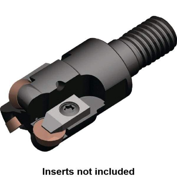 Kennametal - 19.46mm Cutting Diam, 29mm Shank Diam, 1.26" Max Depth of Cut, Modular Connection Indexable Copy End Mill - 3 Inserts, RP.N 1204.. Insert, KIPR Toolholder, Steel - USA Tool & Supply