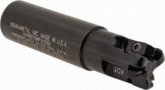 Kennametal - 3/4" Cutting Diam, 3/4" Shank Diam, 3/4" Max Depth of Cut, Straight Shank Indexable Copy End Mill - 3 Inserts, RP.. 2150.. Insert, KIPR Toolholder, Through Coolant - USA Tool & Supply
