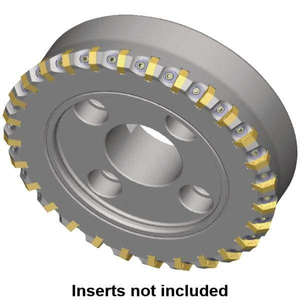 Kennametal - 88.65mm Cut Diam, 1" Arbor Hole, 8mm Max Depth of Cut, 30° Indexable Chamfer & Angle Face Mill - 8 Inserts, HNGX 0905... Insert, Right Hand Cut, 8 Flutes, Series HexaCut - USA Tool & Supply